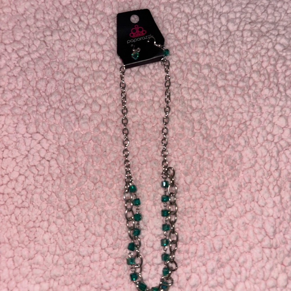 Paparazzi Emerald Charm Necklace